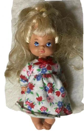 Mattel Vintage 1976 Happy Heart Family Toddler Baby Doll Blond Girl