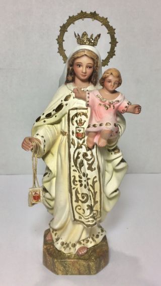 Vintage Virgen De La Merced 9 " Inch Statue Our Lady Of Mercy Spain