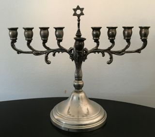 Sterling Silver 925 Menorah Judica Jewish Hanukkah 145 Grams