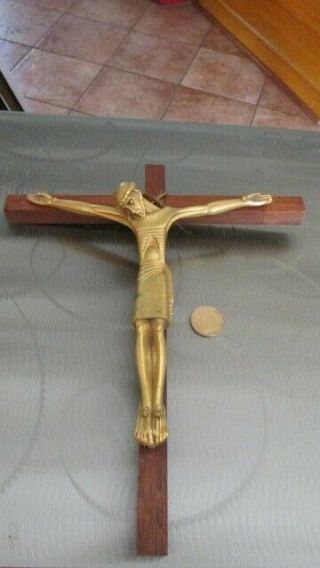 Jean - Lambert Rucki Gilded Bronze Cross Christ