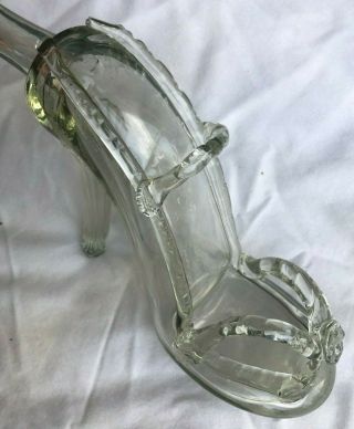 Vintage Clear Glass High Heel Shoe Bottle Stiletto