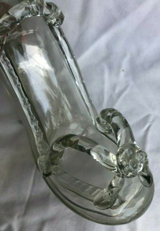 Vintage Clear Glass High Heel SHOE BOTTLE Stiletto 2