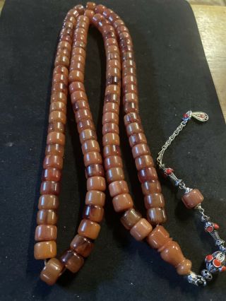 Natural Amber Faturan Misbaha Tesbih Rosary Prayer Beads Islamic Kehribar Tasbih
