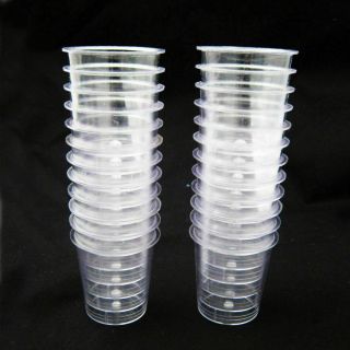 60 Shot Glasses Clear Hard Plastic 1 Oz Mini Wine Glass Party Cups Catering Bar 3