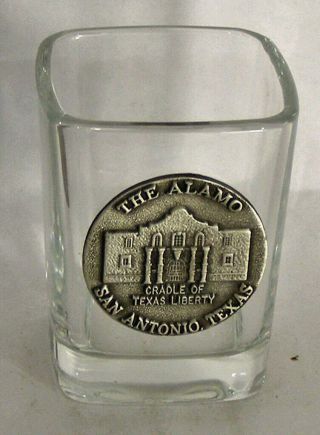 The Alamo Cradle Of Texas Liberty San Antonio Texas Square Shot Glass 5718