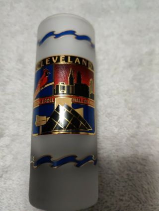 Cleveland Rock N Roll Hall Of Fame Frosted Tall Shot Glass