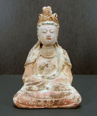 Ming China 1500’s Buddha Bodhisattva Guanyin Wood Lacquer - Ex Ravenel Collect Yqz