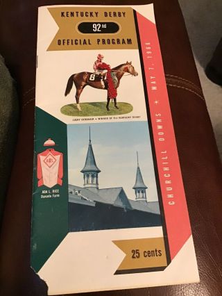 Horse Racing Official 1966 Kentucky Derby Program Churchill Downs Race Track