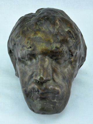 Interesting Antique Bronze Head Sculpture,  Not Marked.  (bi Mk/170819)