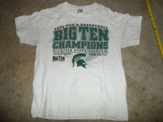 Michigan State Spartans 2009 Mens Basketball Big Ten Champions Medium T - Shirt