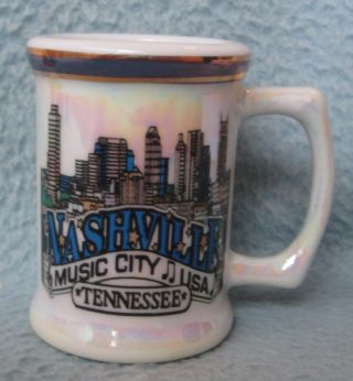 Skyline Nashville Tennessee Music City Usa Souvenir Shot Glass Mini Mug
