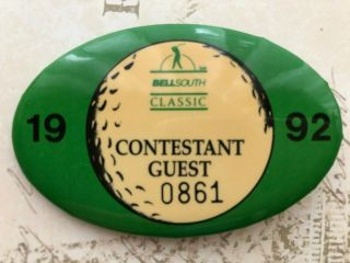 Bell South Classic Golf Tournament 1992 Guest Pin Atlanta Country Club Bellsouth
