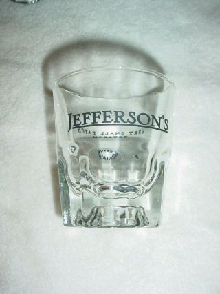 5oz Jeffersons Very Small Batch Bourbon Whiskey Thick Walled Rocks Glass