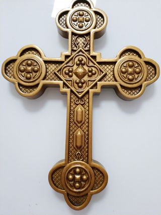 Byzantine Antiochian Carved Wooden Cross.  Large.  Wall Cross.  Orthodox.