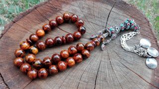 Islamic Prayer Beads Faturan Misbaha Czechoslovak Catalin Tasbih Amber Kehribar