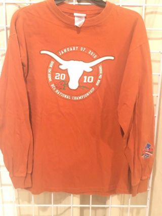 University Of Texas T Shirt National Championship Game 2010 Youth Large