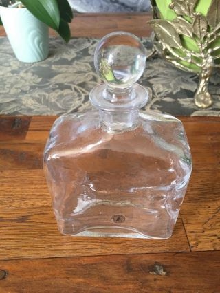 Gorgeous Glass Decanter - 7 1/2 X 5 Inches - Hand Made