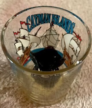 Cayman Islands Shot Glass With Pirate Head Inside