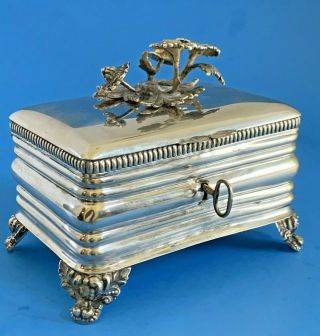 Early Antique Judaica Sterling Silver Etrog Spice Box C.  1850 - 360 Grams