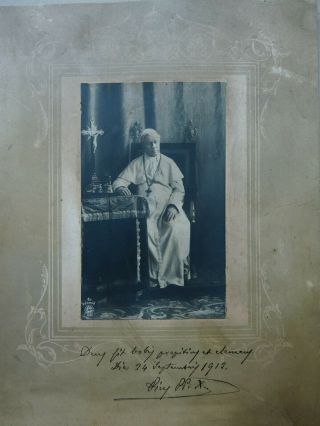 Signed Benediction Saint Pope Pius X,  1913,  Papal Blessing Vatican