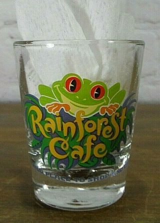 Rainforest Cafe Shot Glass Red Eye Tree Frog