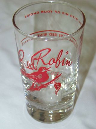 Vintage Glass: Red Robin - Virginia Dare Red Wine 8oz (libbey)