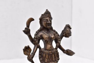 Hindu Goddess Kali Statue Figure Bronze goddess dieti Shrine Antique Vintage 2