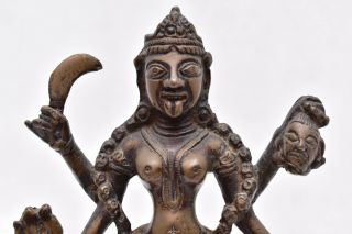 Hindu Goddess Kali Statue Figure Bronze goddess dieti Shrine Antique Vintage 3