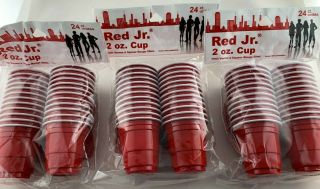 Mini Red Solo Cup 2 Oz.  Shot Glasses 24ct Plastic - Set Of 3