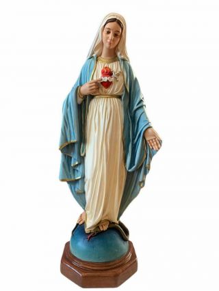 Immaculate Heart Of Mary Blessed Mother Virgin 17 Inch Statue