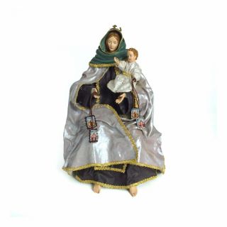 Virgin Mary Statue Of Our Lady Of Carmen And Baby Jesus 14 " Catholic Figure