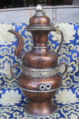 Antique Tibetan Handmade Copper Teapot,  Nepal