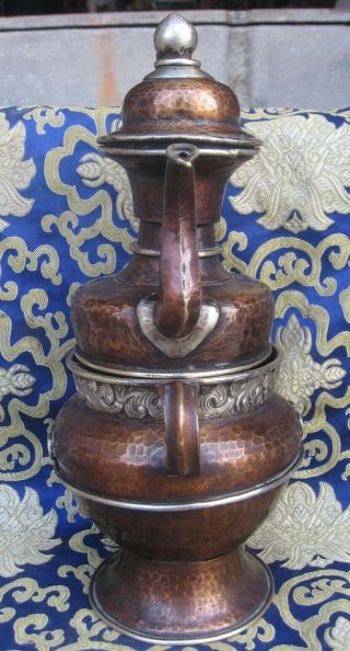 Antique Tibetan Handmade Copper Teapot,  Nepal 2