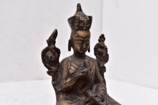 Vishnu God Dieti Statue Figure Bronze Hindu Altar shine Art Hinduism antique VTG 2