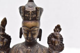 Vishnu God Dieti Statue Figure Bronze Hindu Altar shine Art Hinduism antique VTG 3