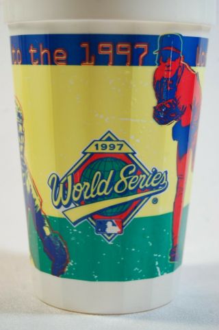 1997 Cleveland Indians Florida Marlins World Series Souvenir Cup Chief Wahoo