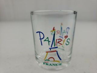 Paris,  France Eiffel Tower Shot Glass 1oz Marked France On Bottom