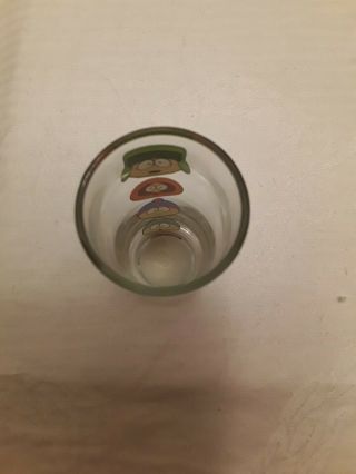 1998 South Park Comedy Central Double Shot Glass Kyle,  Kenny,  Stan,  Cartman 3