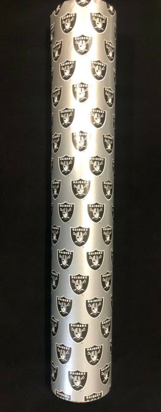 Nfl Raiders Gift Wrap Paper Holiday Vintage 80 