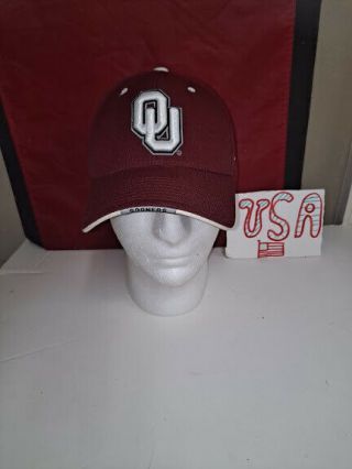 University Of Oklahoma Ou Sooners Football Hat Strapback L/xl