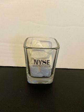 Nyse The York Stock Exchange Square Shot Glass Heavy