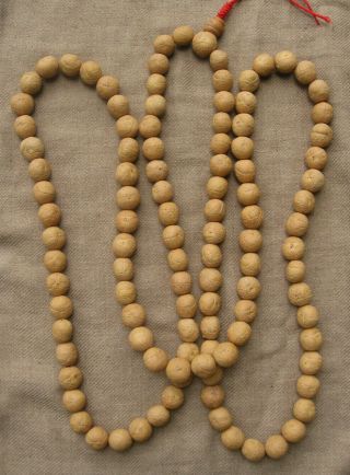 14 Mm 3 Eye 108 Beads Natural Bodhi Seed Tibetan Buddist Prayer Mala,  Nepal