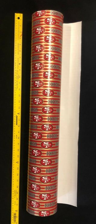 Nfl 49ers Gift Wrap Paper Holiday Vintage 80 
