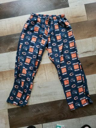 Mens Unisex Adult Pajama/sleep Pants Size M Nfl Chicago Bears