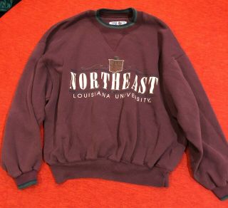 Northeast Louisiana University Sweater,  Brand Timeout,  Sz Medium,  Made In Usa