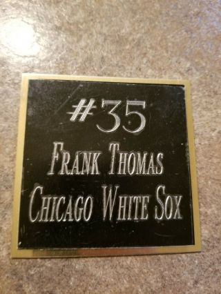 Frank Thomas Chicago White Sox 35 Name Plate 3 " X 3 "