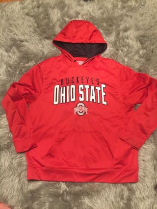 Scarlet & Gray Authentic Apparel Ohio State Long Sleeve Hooded Sweatshirt Xl