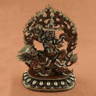 Hand Made Lost Wax Method Copper Alloy Dorje Lhakpa Statue From Nepal