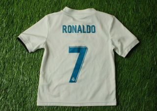 Real Madrid 7 Ronaldo 2018/2019 Football Shirt Jersey Home Adidas Kids