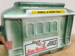 Vintage 1968 Jim Beam 110 San Francisco Street Trolley Ceramic Decanter 2